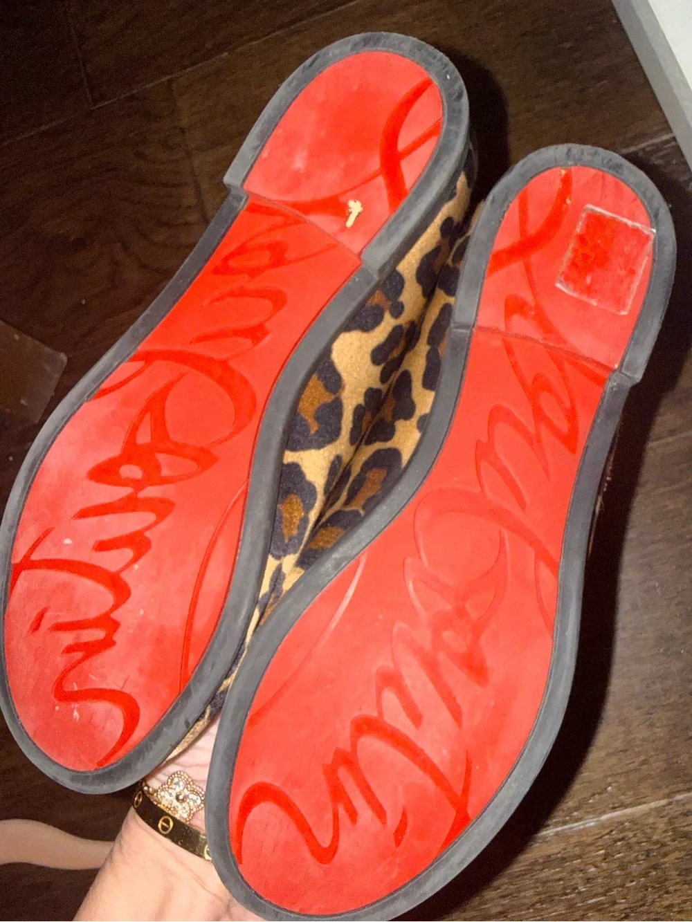 Christian Louboutin Leopard Print Mary Jane Flats - eu 32
